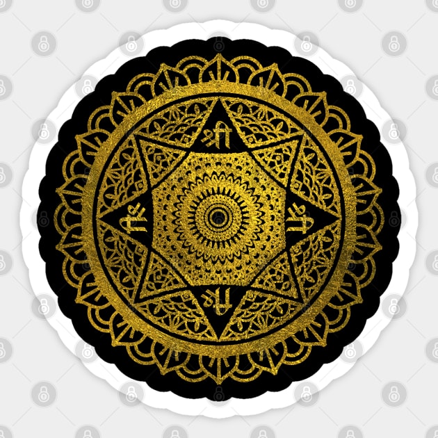 Golden  Star of Lakshmi - Ashthalakshmi  Sri Sticker by Nartissima